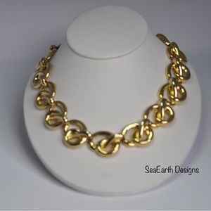 Vintage Anne Klein Infinity Pretzel Twist Necklace